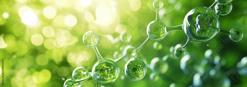 H2 gas molecule. Green Hydrogen. Sustainable alternative clean hydrogen ...