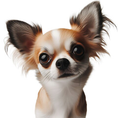 dog looking isolated on white,transparent background