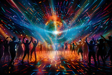 Enthralling Disco Night: A Symphony Of Lights, Music, And Dance.