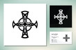Celtic Cross Knot Christian Catholic Jesus Crucifix for Church logo design