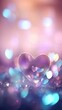 Heart shaped light background with bokeh effect. Generative AI.