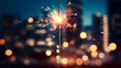 © ma - Beautiful fireworks background at night for holiday decoration