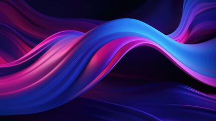 Wall Mural - 3d background abstract wallpaper modern morphism neon color shape liquid wave
