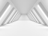 Fototapeta Przestrzenne - White Abstract Modern Architecture Interior Background