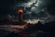 A lighthouse near the ocean