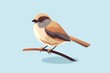A cute bird or sparrow graphic illustration