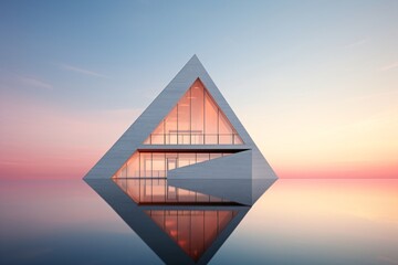 Wall Mural - Futuristic minimalistic building architecture design