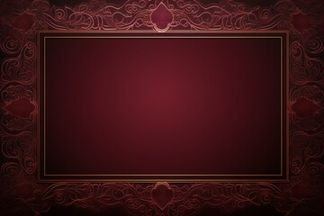Wall Mural - maroon color greeting card or wedding invitation card frame design