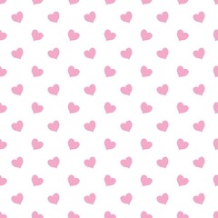 Poster - colorful seamless pattern with hearts