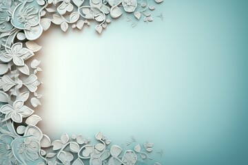 Wall Mural - light blue color greeting card background