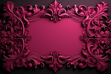 Wall Mural - a maroon-colored frame for card design or graphic design