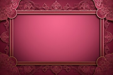 Wall Mural - pink color frame greeting card background