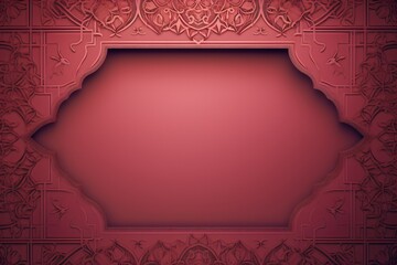 Wall Mural - pink color frame greeting card background