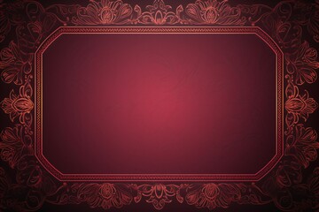 Wall Mural - red or maroon color frame for greeting card or banner design