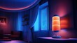 Voice activated lighting for customized ambiance solid color background