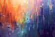 Abstract and minimalist oil painting background with copy space. Colorful oil paint smears. Old classic and modern style