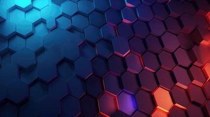 Wall Mural - abstract background with hexagons