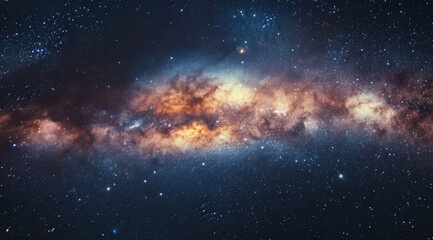 Canvas Print - Dazzling galaxy with a rich tapestry of stars, set against the infinite cosmos.