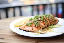 Asian-style Baked Salmon With Ginger And Green Onions