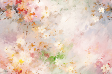 Wall Mural - colorful watercolor abstract painting: bright pink, blue, and green splashes on textured grunge pape