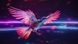 neon light bird background