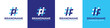 Letter FI and IF Hashtag Logo set, suitable for any business with IF or FI initials.