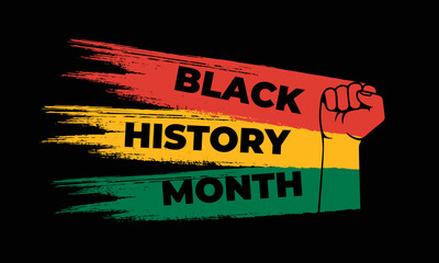 Wall Mural - Black History Month Celebration Background Vector Illustration