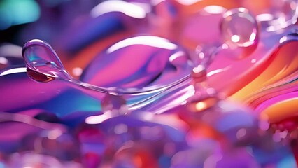 Wall Mural - intoxicatingly sweet liquids glistening in striking colors as they move in a hypnotic slow motion at