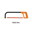 © ThuyDuong - Hack saw color illustration vector. Work tool icon for web, tag, label, mechanical shop, garage, repair shop, workshop. Symbol for mechanical engineering, carpentry, mechanic, engineer, carpenter