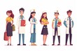 © pixeness - Labor Day concept With People Of Different Occupations worker flat Illustration background