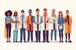 © pixeness - Labor Day concept With People Of Different Occupations worker flat Illustration background