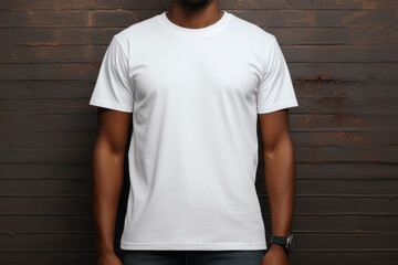 T shirt mockup for man template illustration front view