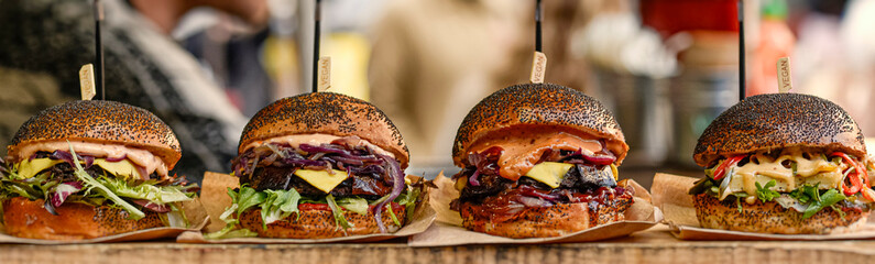 
street food in london vegan burger 