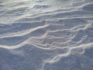 Sticker - Snow surface closeup, white desert