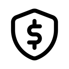 Poster - money insurance line icon