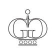 crown logo vector with alphabet G
