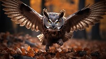 Captivating Shot Of A Magnificent Owl Soaring Through The Sky   Remarkable Wildlife Photography