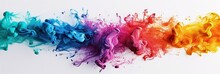 Abstract Splashes Of Paint On White Background