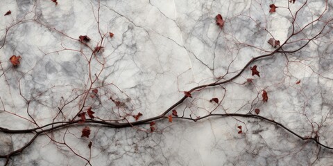 Sticker - Marble slab with grey texture and brown vines for tiles, wallpaper, website theme.