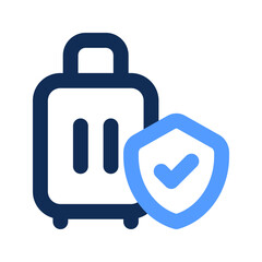 Canvas Print - baggage outline color icon