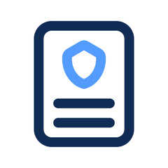 Sticker - insurance outline color icon