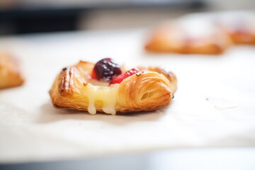 Canvas Print - close-up of a cherry cheese danish