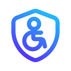 Poster - disability insurance gradient icon