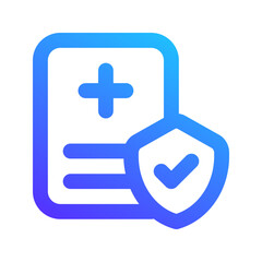 Sticker - health insurance gradient icon