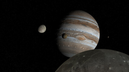 Wall Mural - jupiter seen from ganimede moon