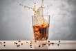 © Alfazet Chronicles - cold brew coffee splash in glass, high-speed shot