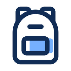 Sticker - backpack filled line icon