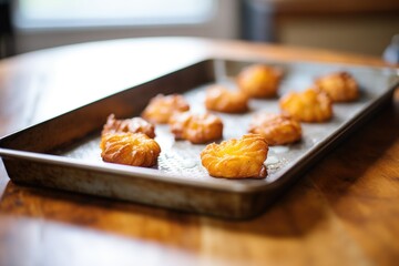 Wall Mural - a tray of mini kouign-amann pastries, freshly baked