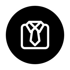 Poster - suit line circular icon