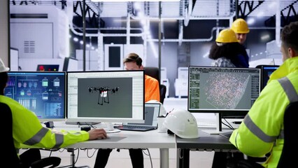 Engineer Doing 3D CAD Model Design On Computer